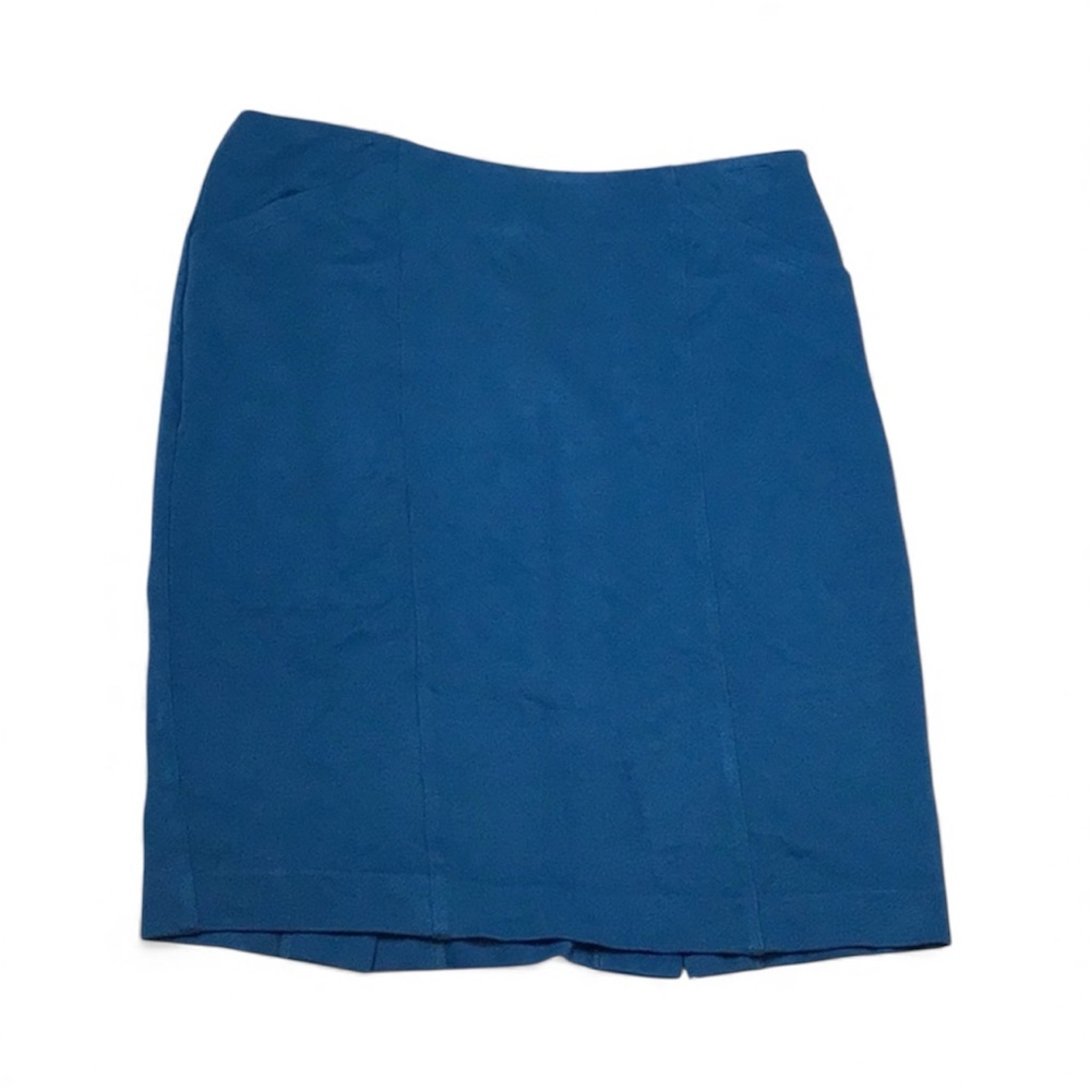 CAbi #3220 Sigourney Pencil Skirt Pacific Blue Size 4. Like new.